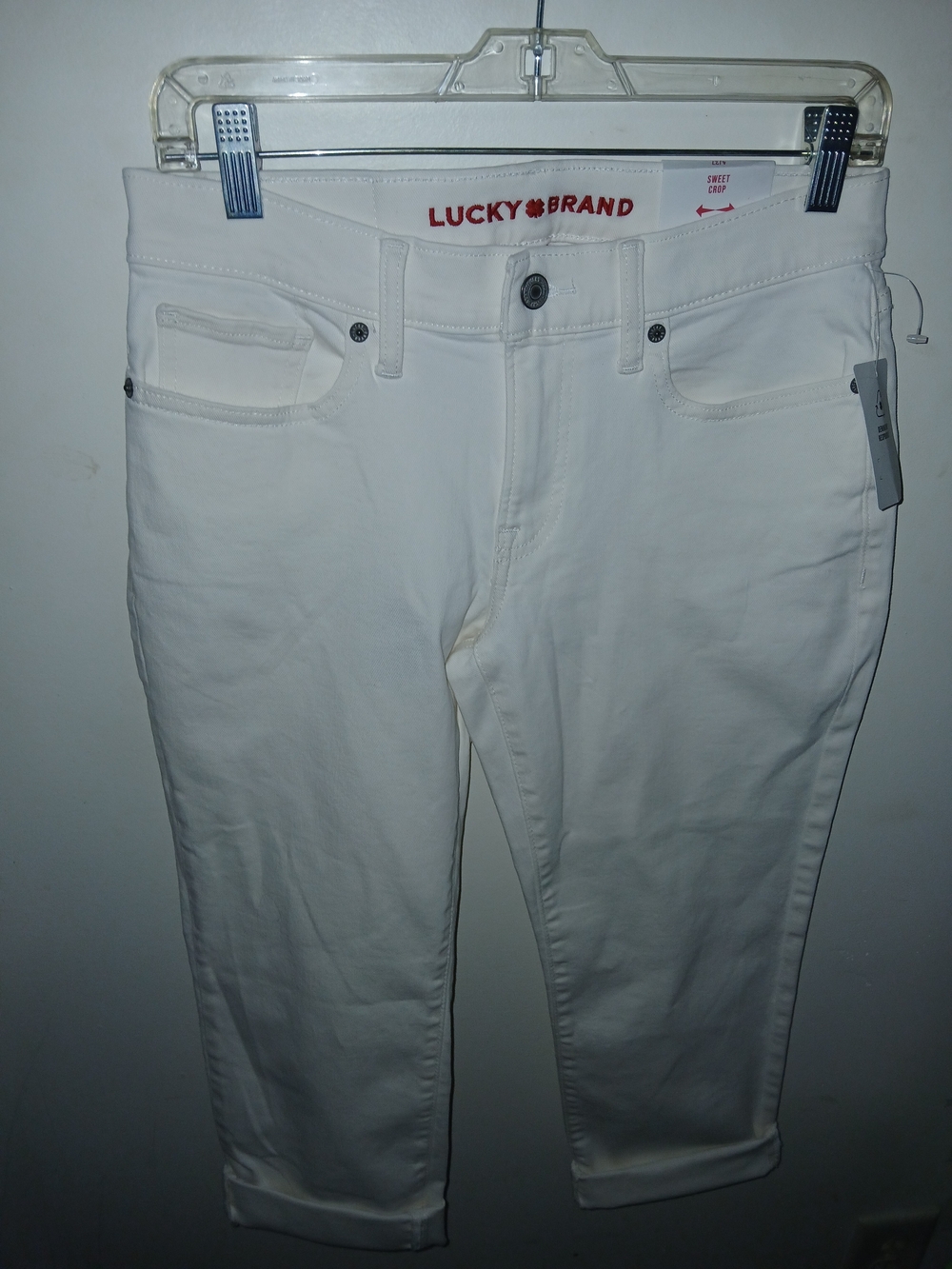 Lucky Brand Women’s White  Sweet Crop Jeans 4/27
